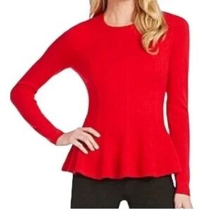 Cashmere peplum sweater